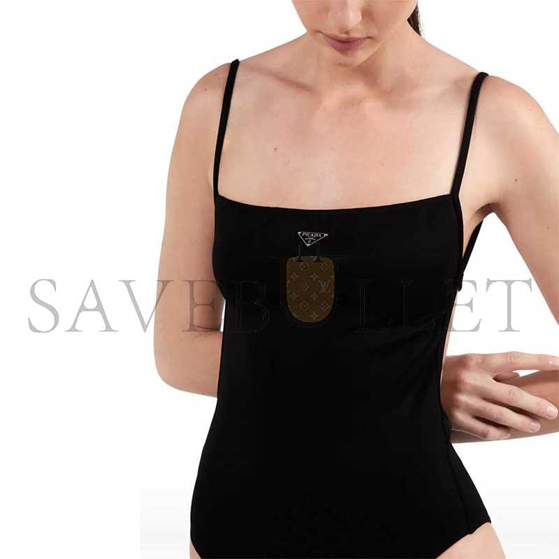 PRADA INTERLOCK KNIT ONE-PIECE SWIMSUIT 70197